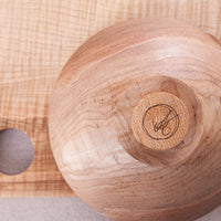 BOWL AND BOARD COMBO IN CURLY MAPLE