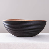 BANNETON BOWL IN EBONIZED CHERRY 13.5"x5"