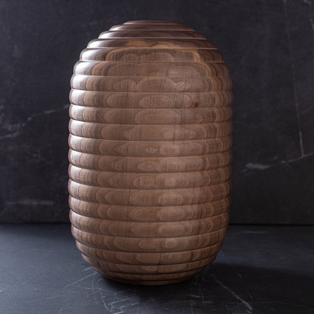 POLISHED HIVE VESSEL IN BLACK WALNUT
