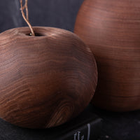 SET OF THREE SUNKEN TOP VESSELS IN TEXTURED BLACK WALNUT