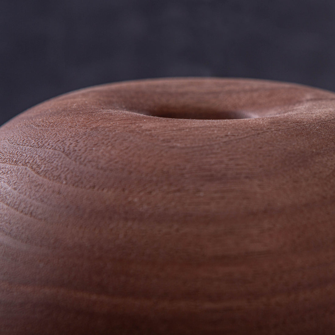 SUNKEN TOP VESSEL IN TEXTURED BLACK WALNUT