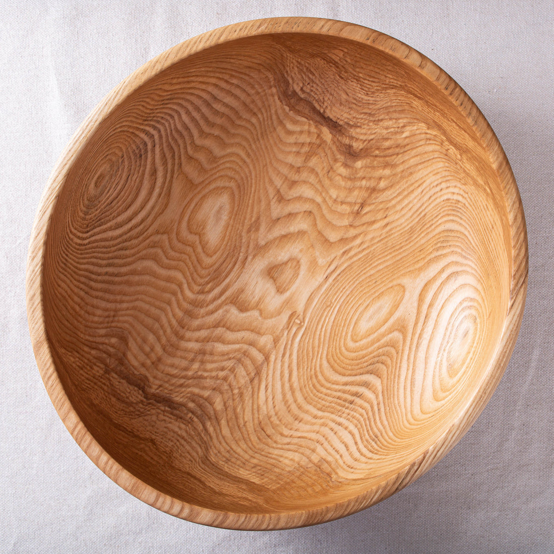 OBLIQUE RAISED BEAD BOWL IN FIGURED ASH 17.25" x 5"