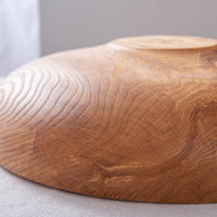 OBLIQUE BOWL IN TEXTURED FIGURED ASH 16.25"x4.25"