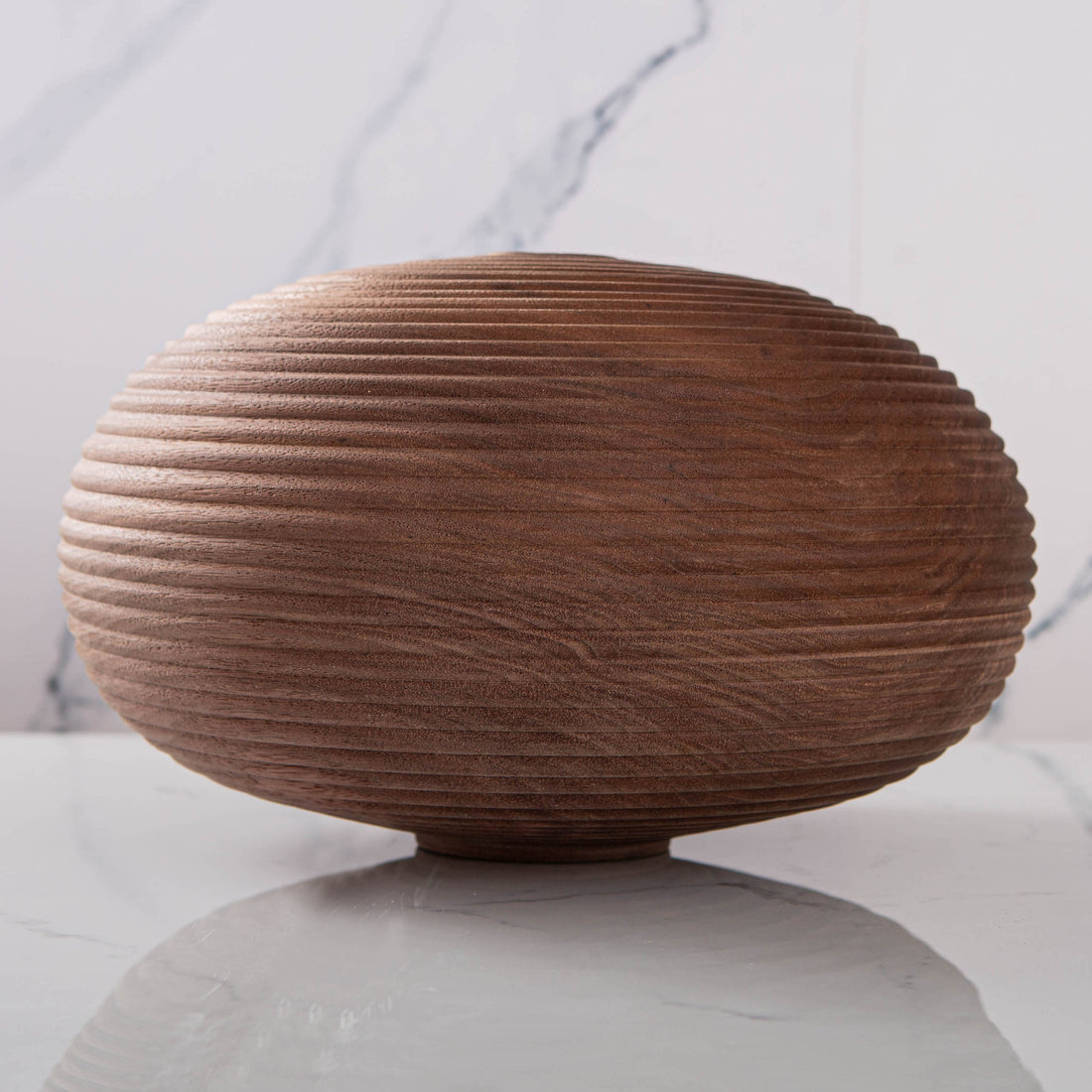 BEADED VESSEL IN TEXTURED BLACK WALNUT