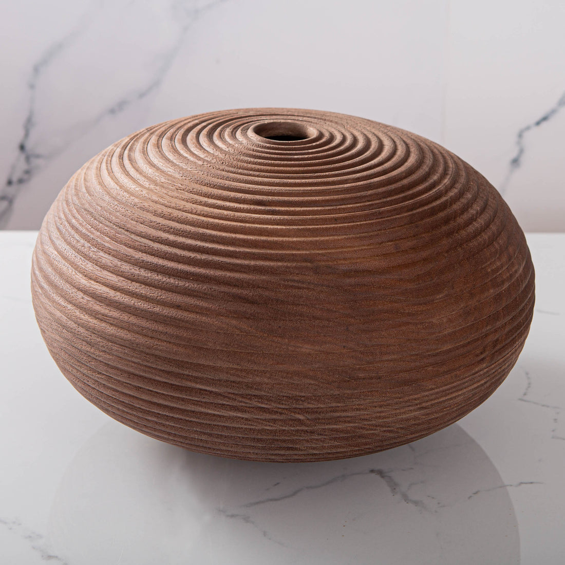BEADED VESSEL IN TEXTURED BLACK WALNUT