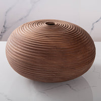 BEADED VESSEL IN TEXTURED BLACK WALNUT