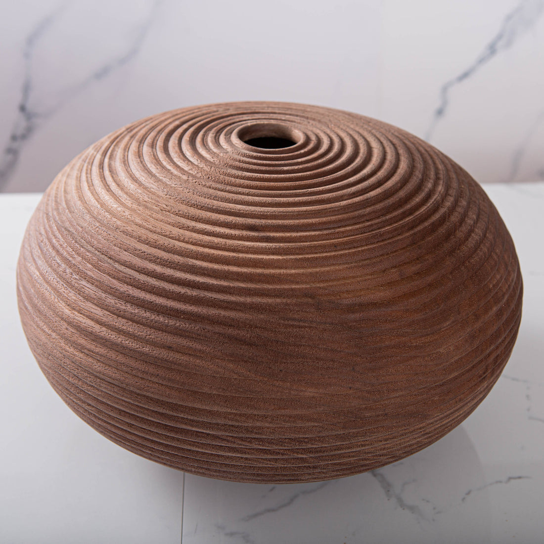 BEADED VESSEL IN TEXTURED BLACK WALNUT