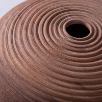 BEADED VESSEL IN TEXTURED BLACK WALNUT