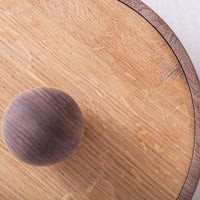 LIDDED VESSEL IN BLACK WALNUT AND WHITE OAK