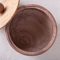 LIDDED VESSEL IN BLACK WALNUT AND WHITE OAK