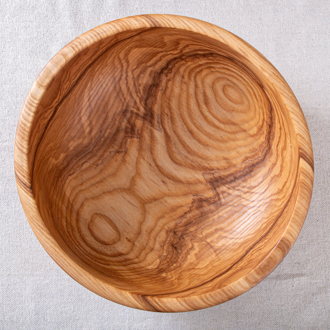 BEADED OBLIQUE BOWL IN FIGURED ASH 13x5"