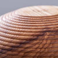 BEADED OBLIQUE BOWL IN FIGURED ASH 13x5"