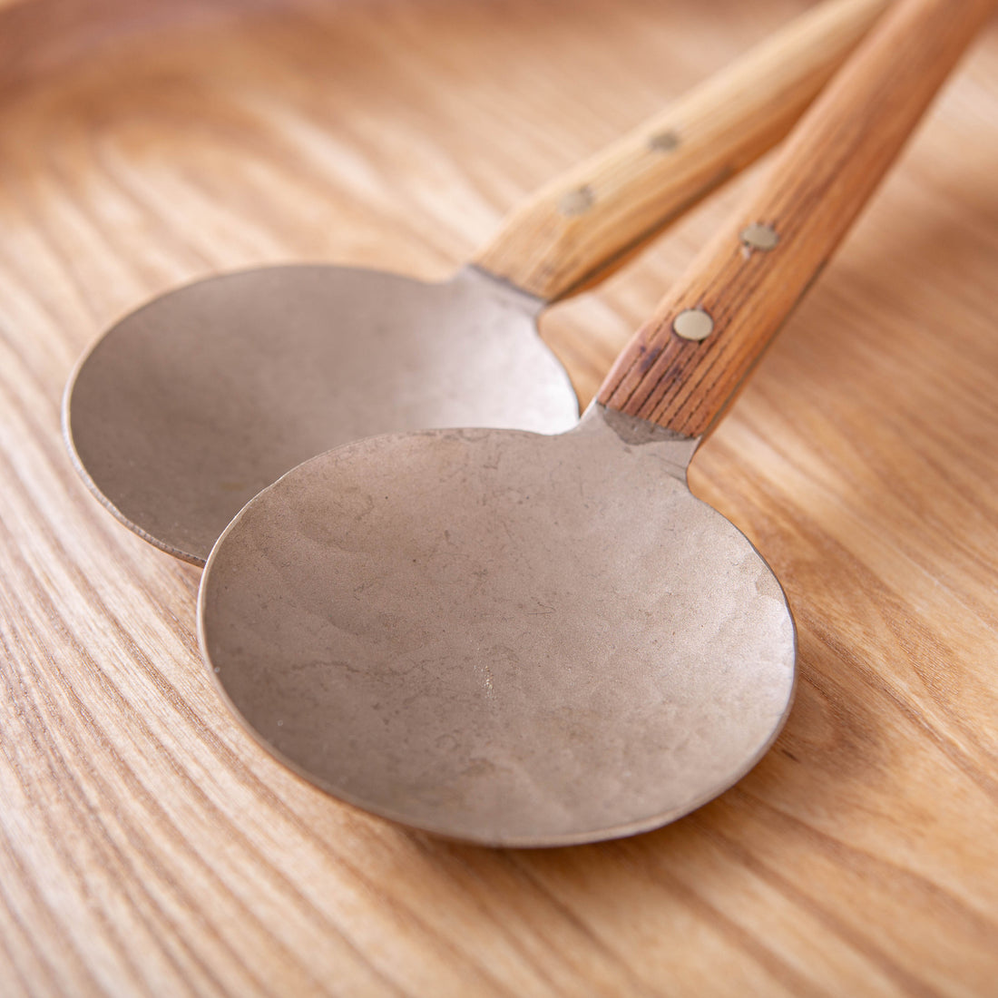 RAISED BEAD OBLIQUE BOWL/PLATTER SET IN FIGURED ASH 13x4.75"