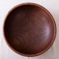 RAISED BEAD OBLIQUE BOWL IN BLACK WALNUT 14x5.5"
