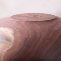 RAISED BEAD OBLIQUE BOWL IN BLACK WALNUT 14x5.5"