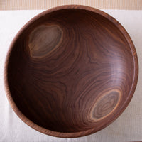 RAISED BEAD OBLIQUE BOWL IN BLACK WALNUT 16x6.5"