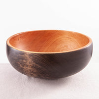 OBLIQUE BOWL IN CHERRY AND EBONIZED CHERRY 15" x 6.25"