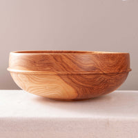 OBLIQUE RAISED BEAD BOWL IN FIGURED ASH 16.5" x 6.25"