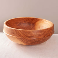 OBLIQUE RAISED BEAD BOWL IN FIGURED ASH 16.5" x 6.25"