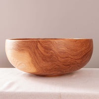 OBLIQUE BOWL IN FIGURED ASH 16" x 6.25"