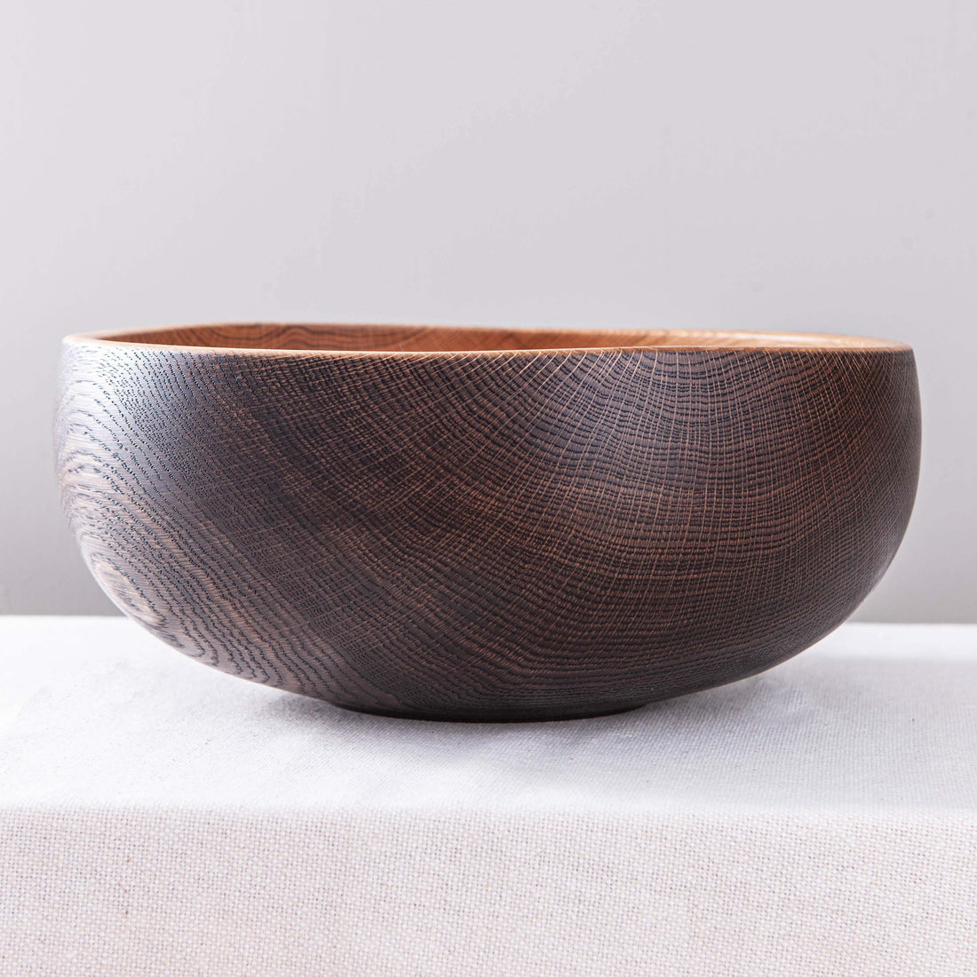 OBLIQUE BOWL IN WHITE OAK 15" x 6"