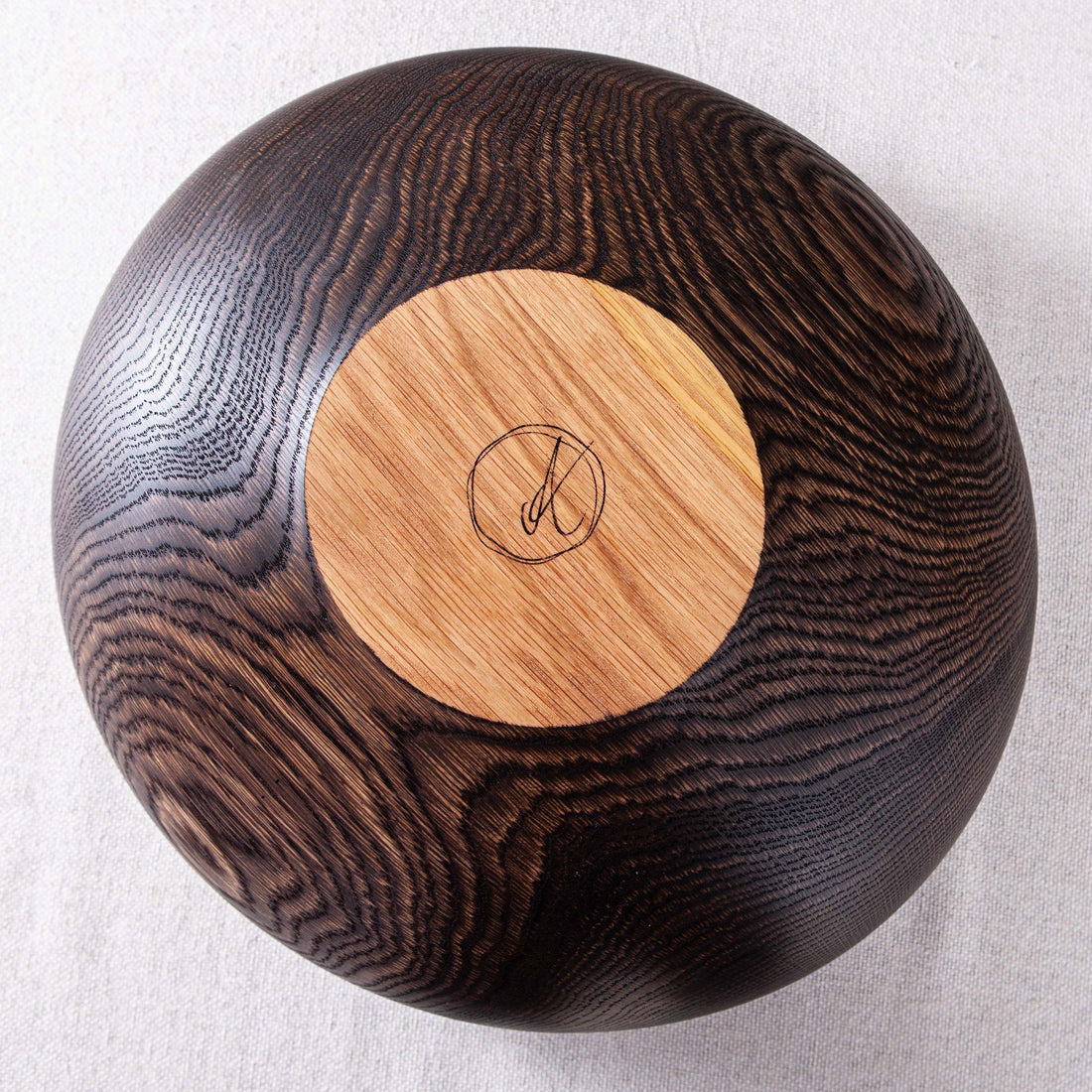 OBLIQUE BOWL IN WHITE OAK 15" x 6"