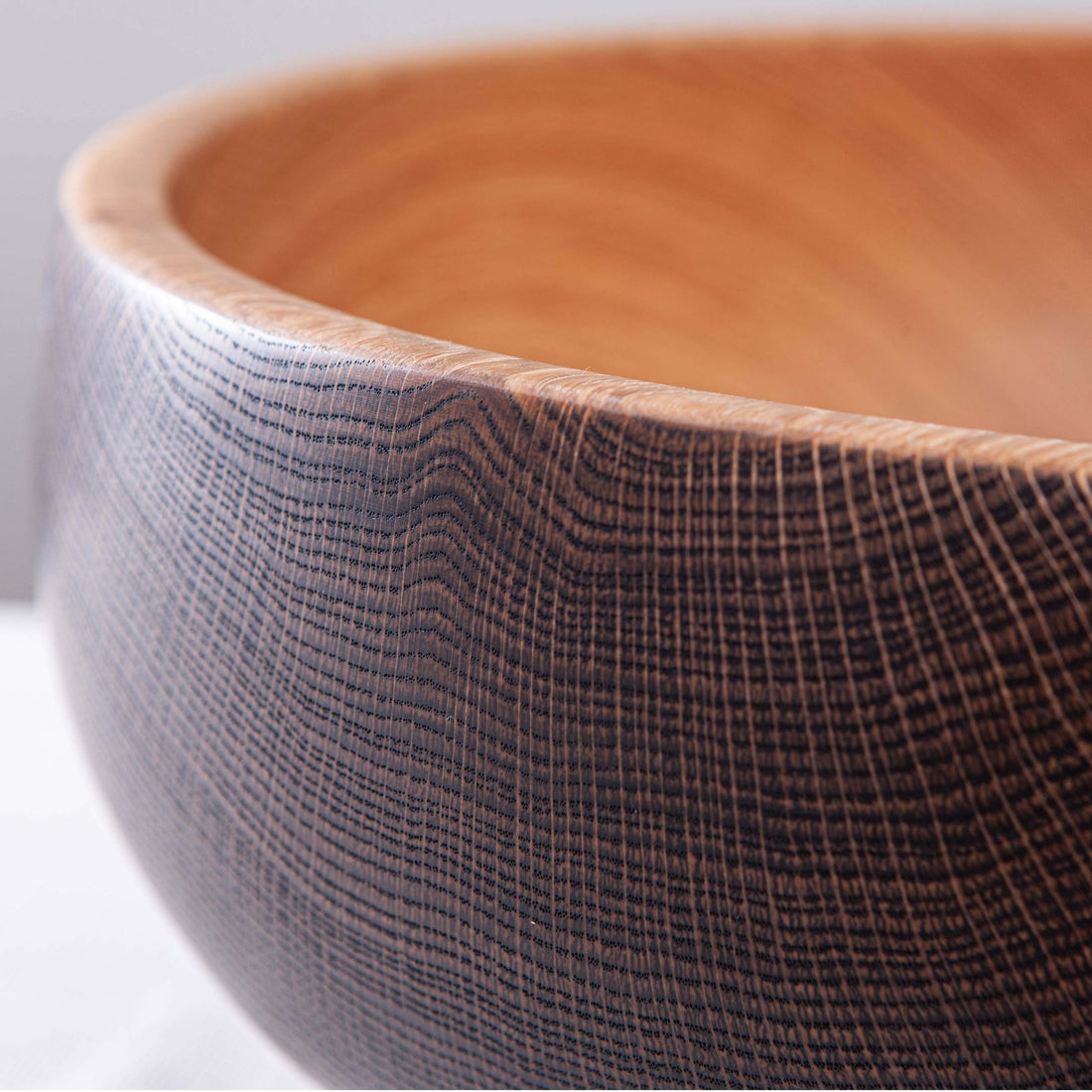 OBLIQUE BOWL IN WHITE OAK 15" x 6"