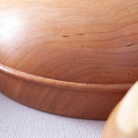 RAISED BEAD OBLIQUE BOWL IN CHERRY 13x5"