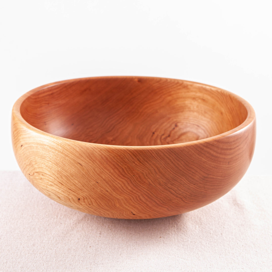 OBLIQUE BOWL IN CHERRY AND EBONIZED CHERRY 15" x 6.25"