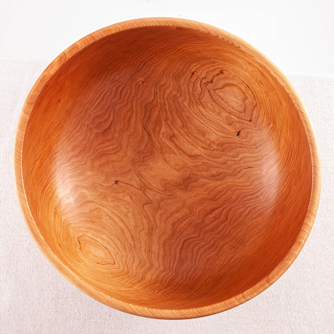 OBLIQUE BOWL IN CHERRY AND EBONIZED CHERRY 15" x 6.25"