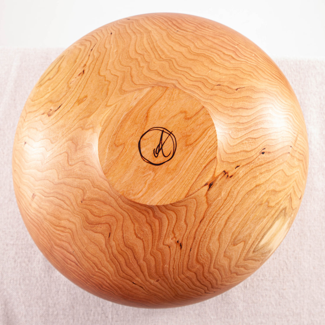 OBLIQUE BOWL IN CHERRY AND EBONIZED CHERRY 15" x 6.25"