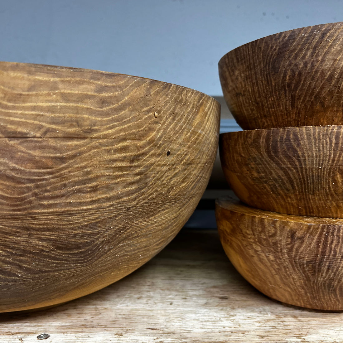 ROUGHED OUT BOWL BLANKS IN FIGURED WHITE ASH 2