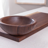 BOWL AND BOARD COMBO IN BLACK WALNUT