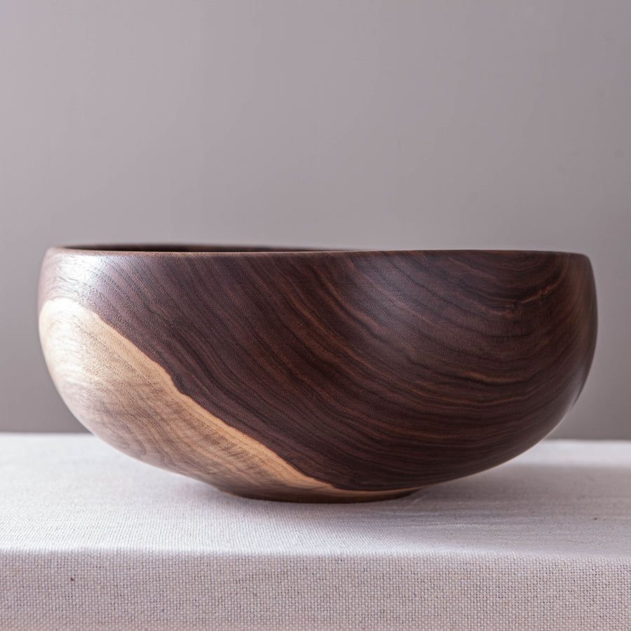 OBLIQUE BOWL IN BLACK WALNUT 14.5x6"