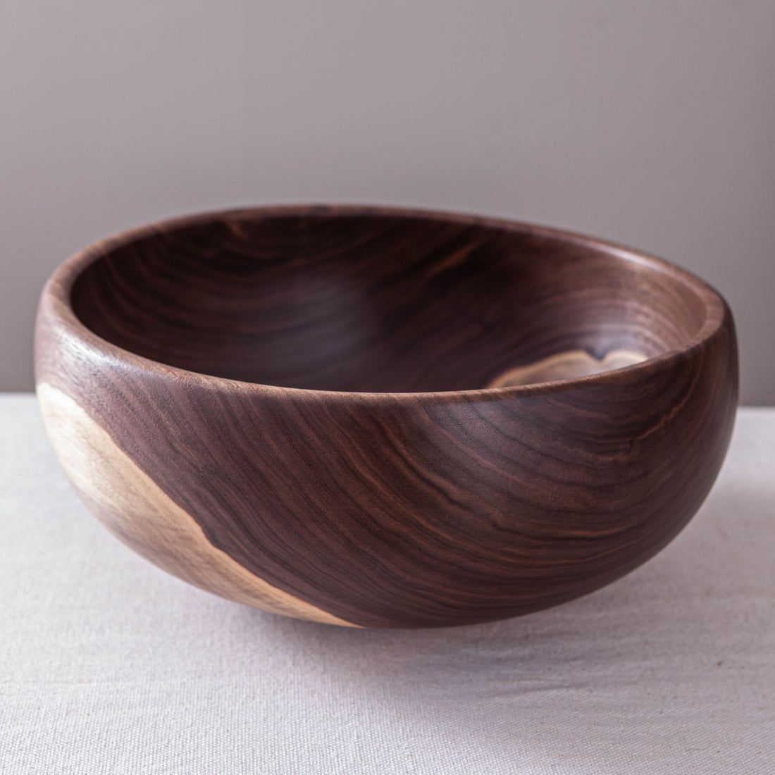 OBLIQUE BOWL IN BLACK WALNUT 14.5x6"