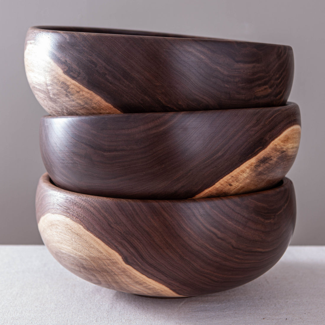 OBLIQUE BOWL IN BLACK WALNUT 14.5x6"