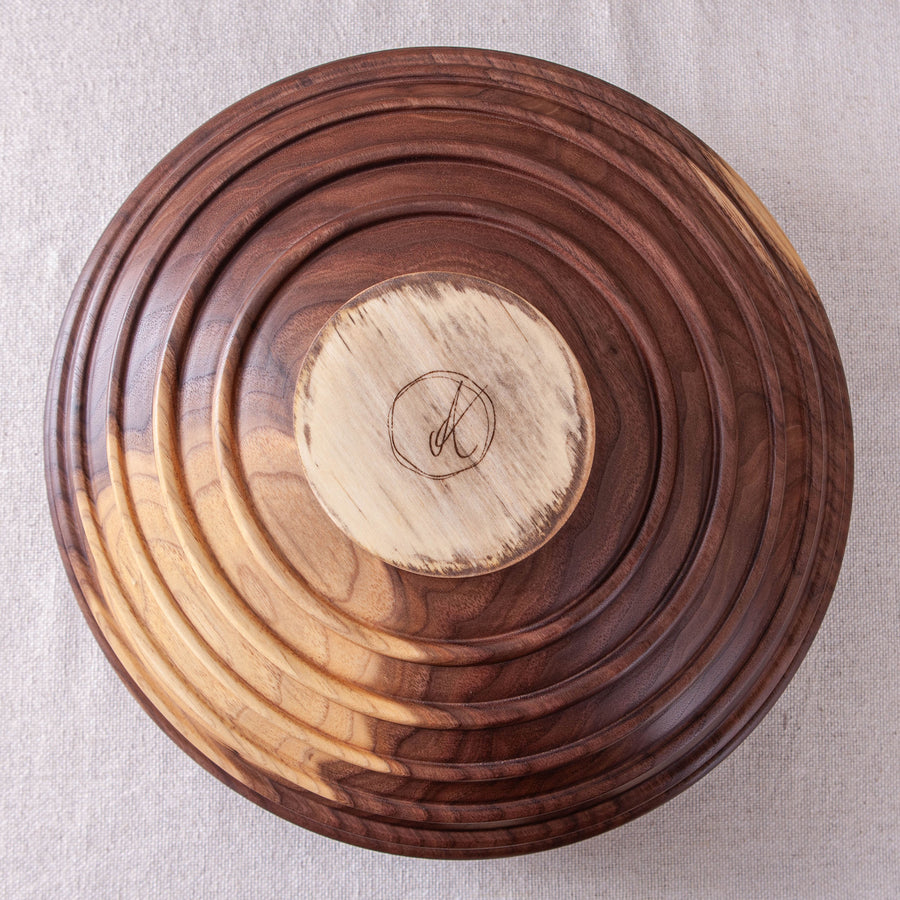 CASSINI BOWL IN BLACK WALNUT 14.5"x6.25"