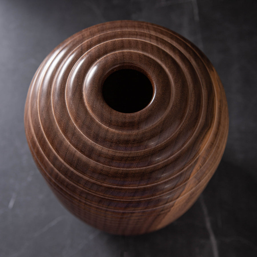 POLISHED HIVE VESSEL IN BLACK WALNUT