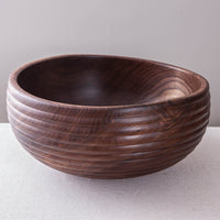 HIVE BOWL IN BLACK WALNUT 17"x7.75"