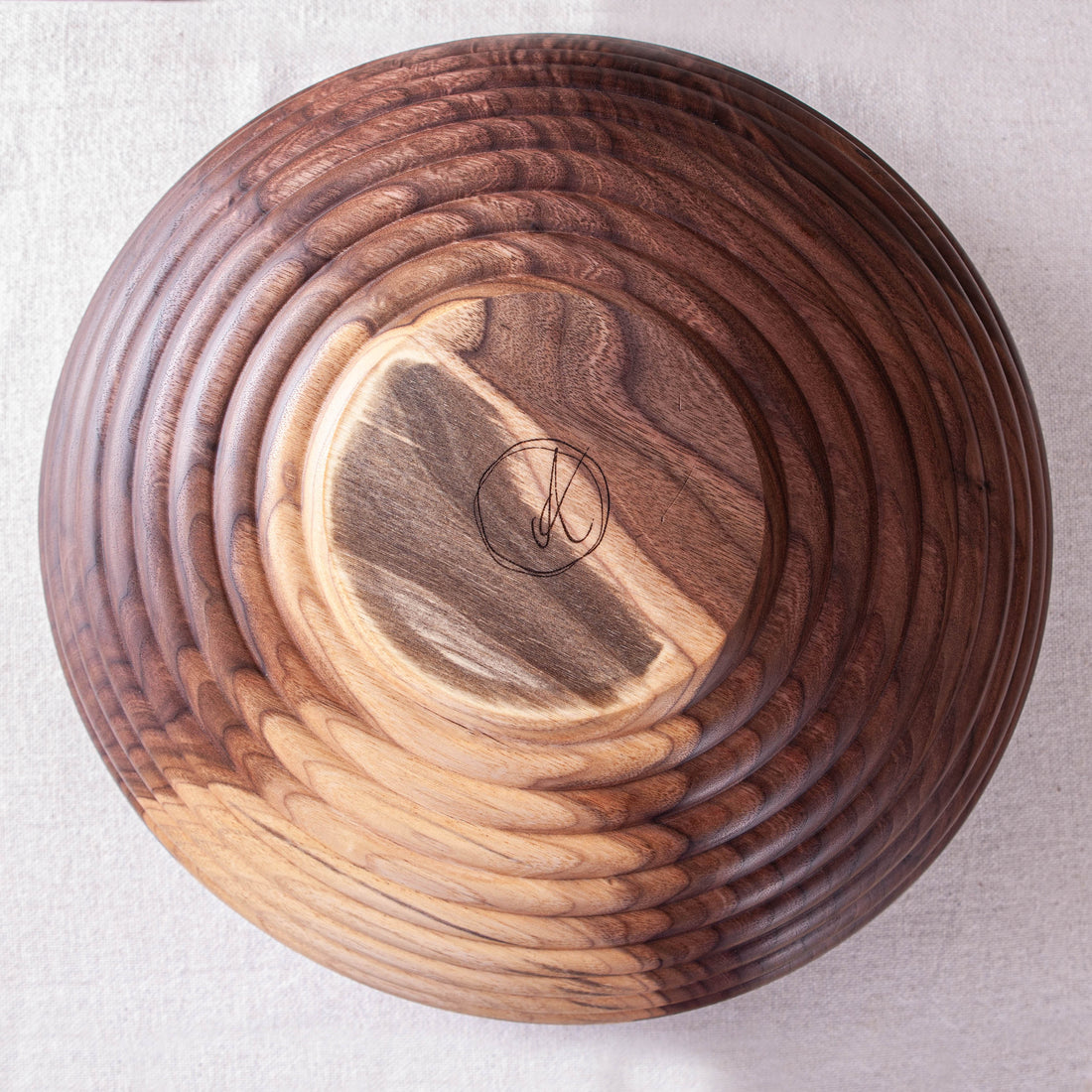 HIVE BOWL IN BLACK WALNUT 17"x7.75"