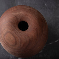 SUNKEN TOP VESSEL IN TEXTURED BLACK WALNUT