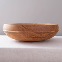 OBLIQUE RAISED BEAD BOWL IN FIGURED ASH 17.25" x 5"