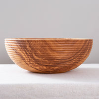 BANNETON BOWL IN FIGURED ASH 12.5"X4.5”