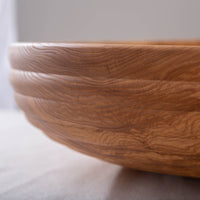 HIVE BOWL IN FIGURED ASH 18.25" x 5"