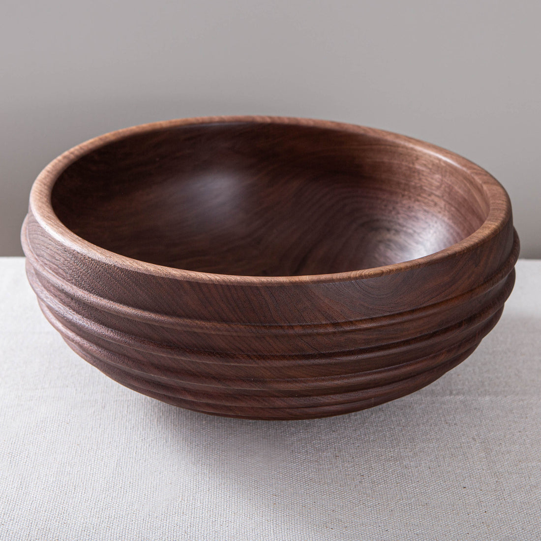 CASSINI BOWL IN TEXTURED BLACK WALNUT 14"x5.5"