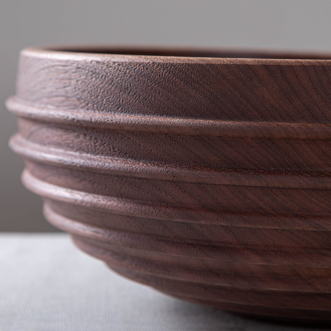 CASSINI BOWL IN TEXTURED BLACK WALNUT 14"x5.5"