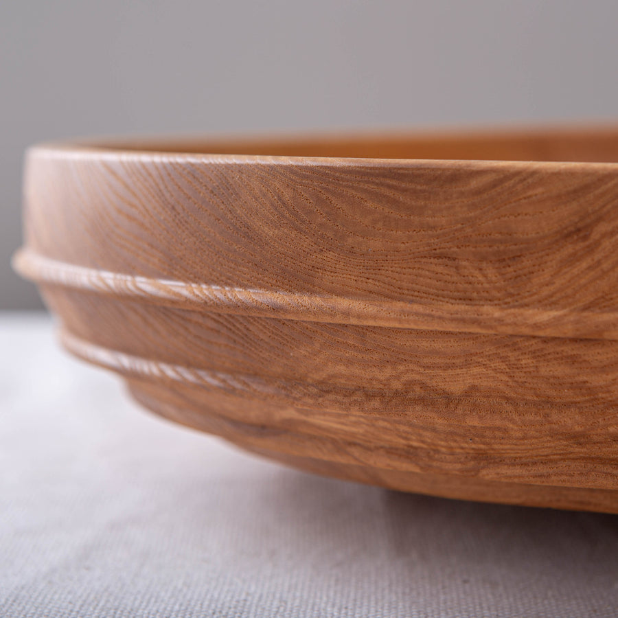 CASSINI BOWL IN TEXTURED FIGURED ASH 17"x4"