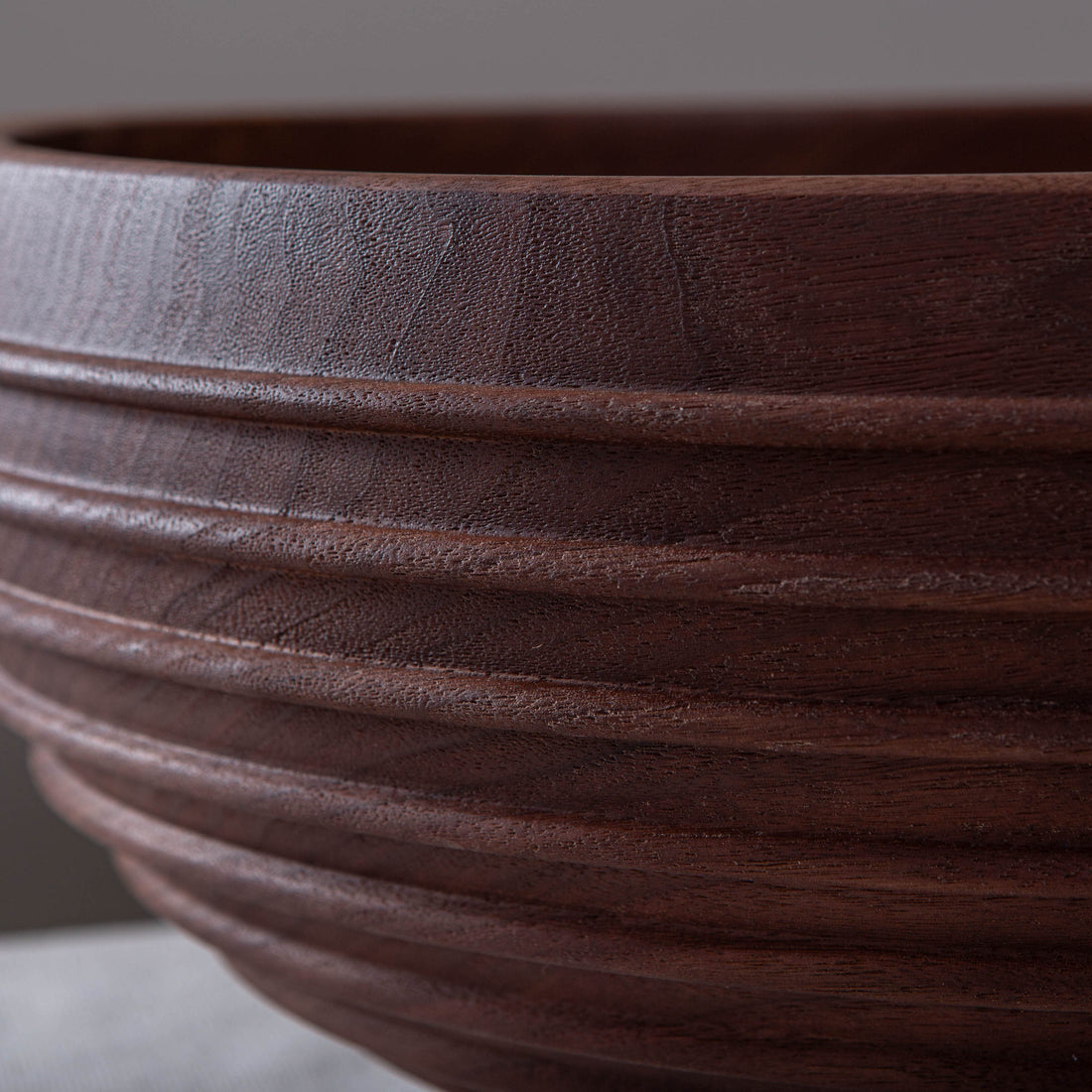 CASSINI BOWL IN TEXTURED BLACK WALNUT 19x7.75"