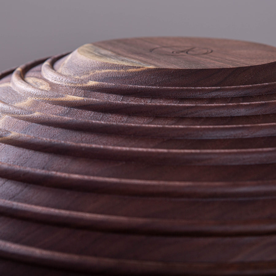 CASSINI BOWL IN TEXTURED BLACK WALNUT 19x7.75"