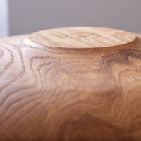 OBLIQUE BOWL IN TEXTURED FIGURED ASH 16.25"x4.25"